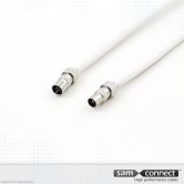 Coax RG 59 kabel, IEC connectoren, 1.5 m, m/f