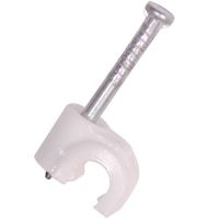 Kabelclip 6mm, wit, set 100st.