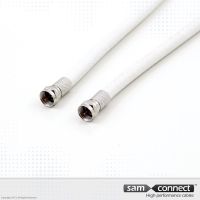 Coax RG 6 kabel, F connectoren, 5 m, m/m