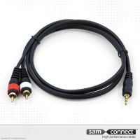 2x RCA naar 3.5mm mini Jack kabel, 1.5m, m/m