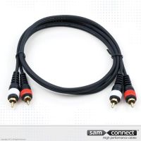 2x RCA naar 2x RCA Pro Series kabel, 5m, m/m