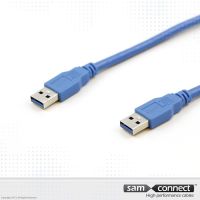 USB A naar USB A 3.0 kabel, 1m, m/m