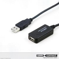 USB A naar USB A 2.0 verlengkabel, 20 m, m/f